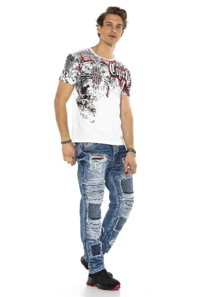 Cipo & Baxx VALETA Herren Jeans CARGO Denim CD602