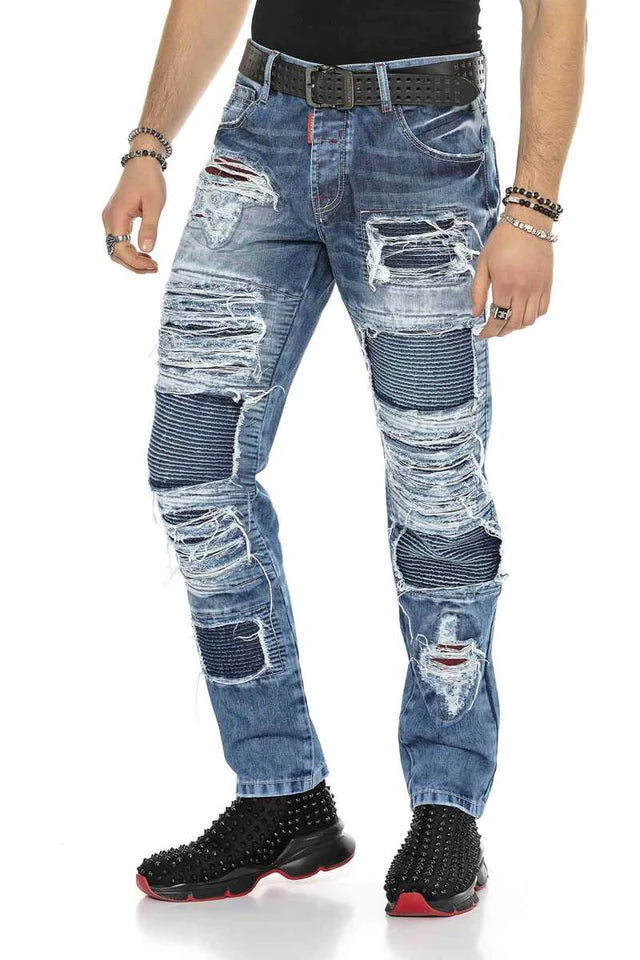 Cipo &amp; Baxx VALETA Men's Jeans CARGO Denim CD602