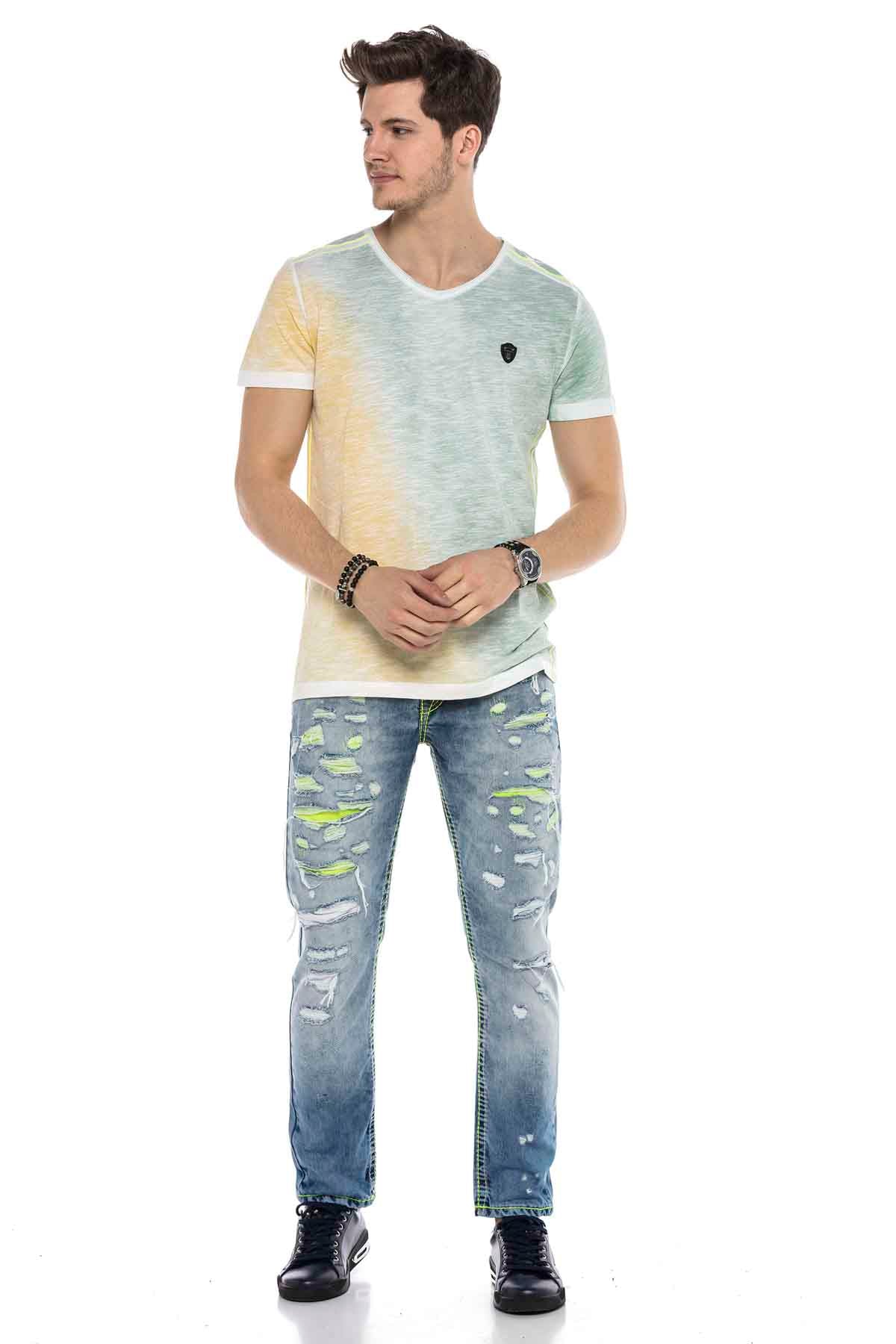 Vaqueros de hombre Cipo &amp; Baxx NEON denim CD605