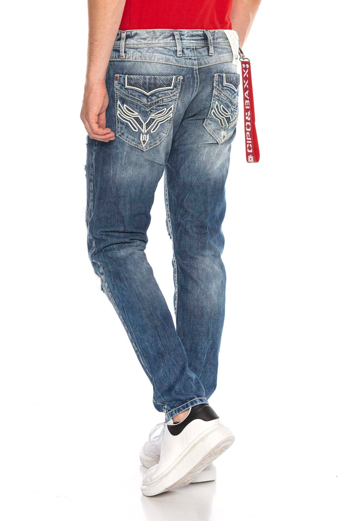 Vaqueros de hombre Cipo &amp; Baxx NOVI denim CD616