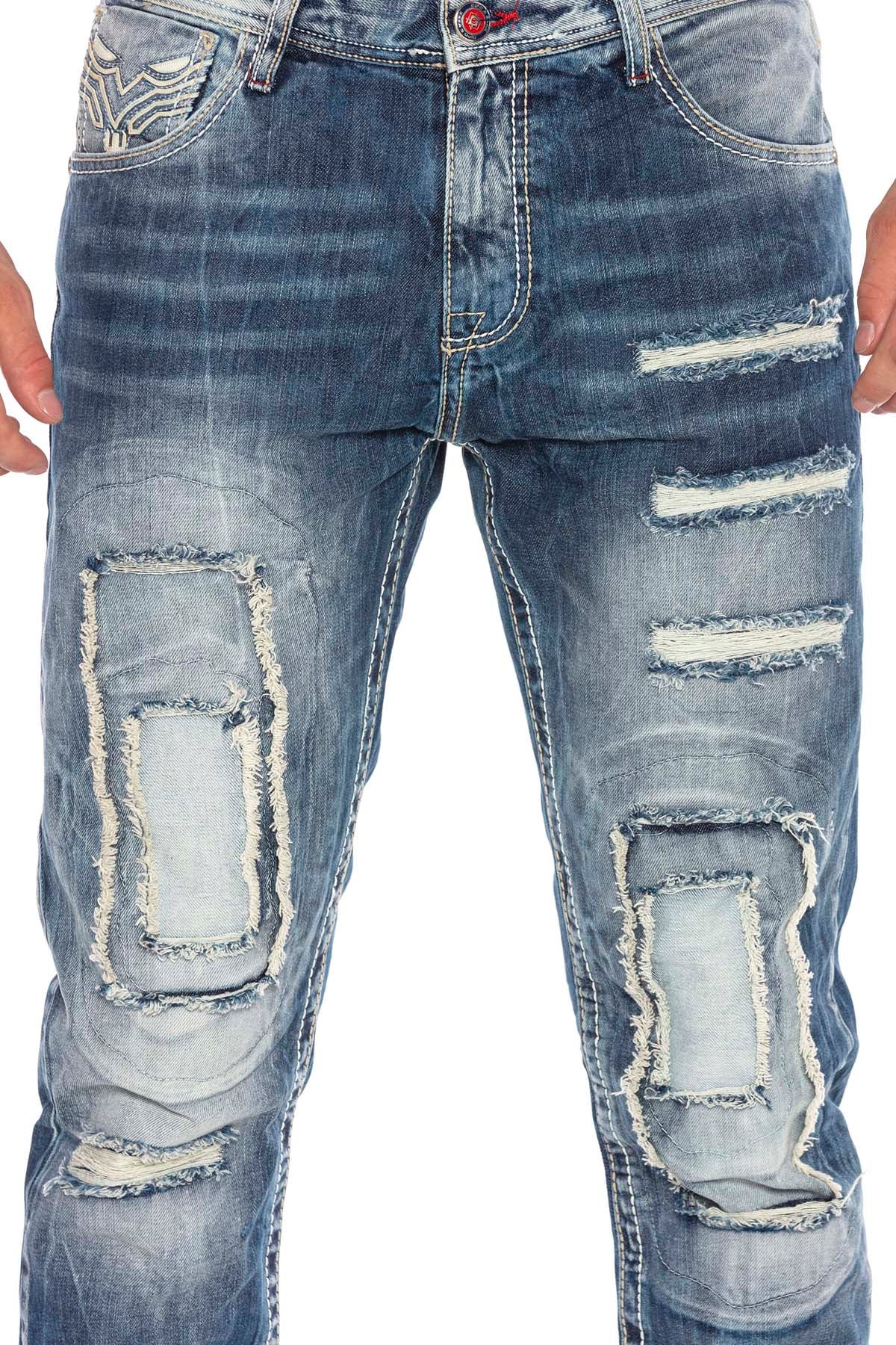 Vaqueros de hombre Cipo &amp; Baxx NOVI denim CD616