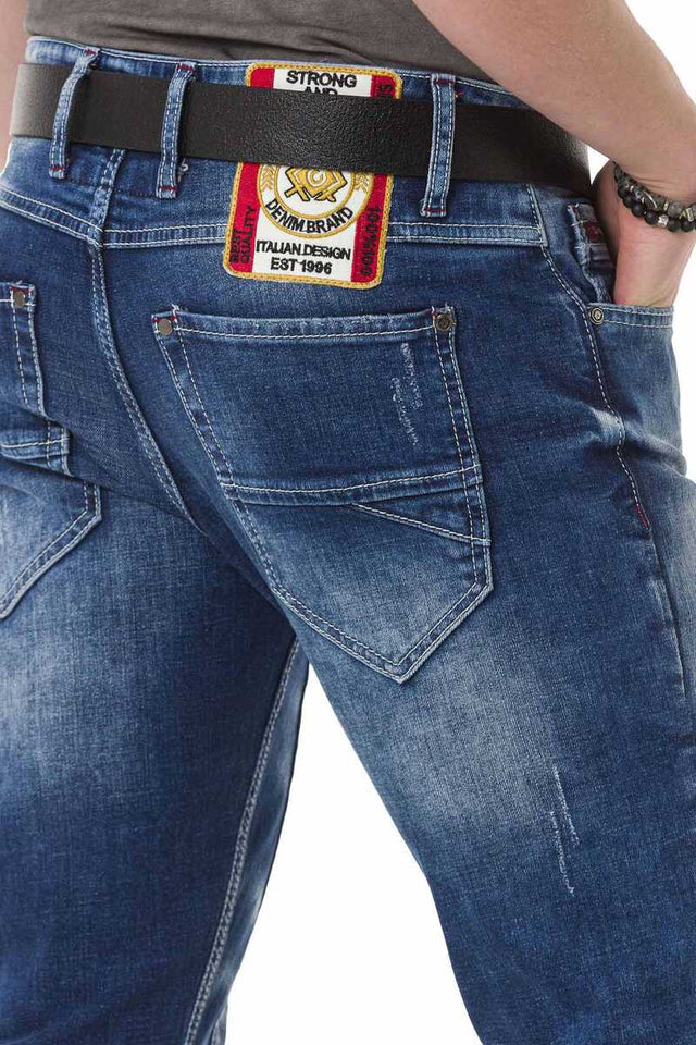 Vaqueros de hombre Cipo &amp; Baxx FLASH denim CD780 