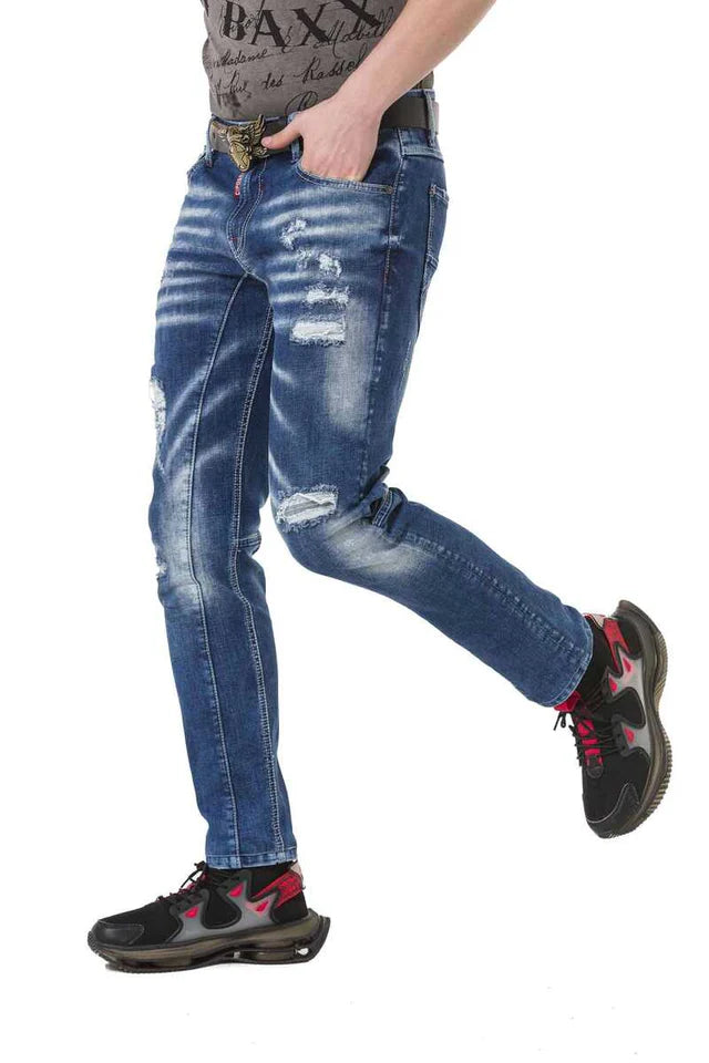 Vaqueros de hombre Cipo &amp; Baxx FLASH denim CD780 