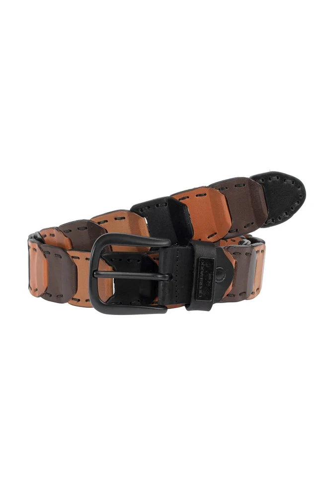 Cipo &amp; Baxx Men's Leather Belt CG104 Tobacco 