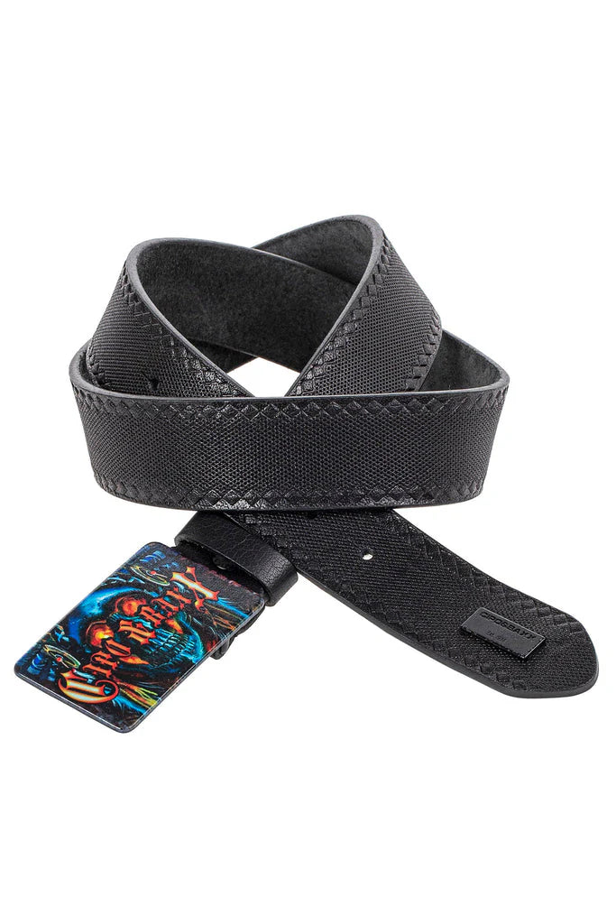 Cipo &amp; Baxx Men's Leather Belt CG200 Black 