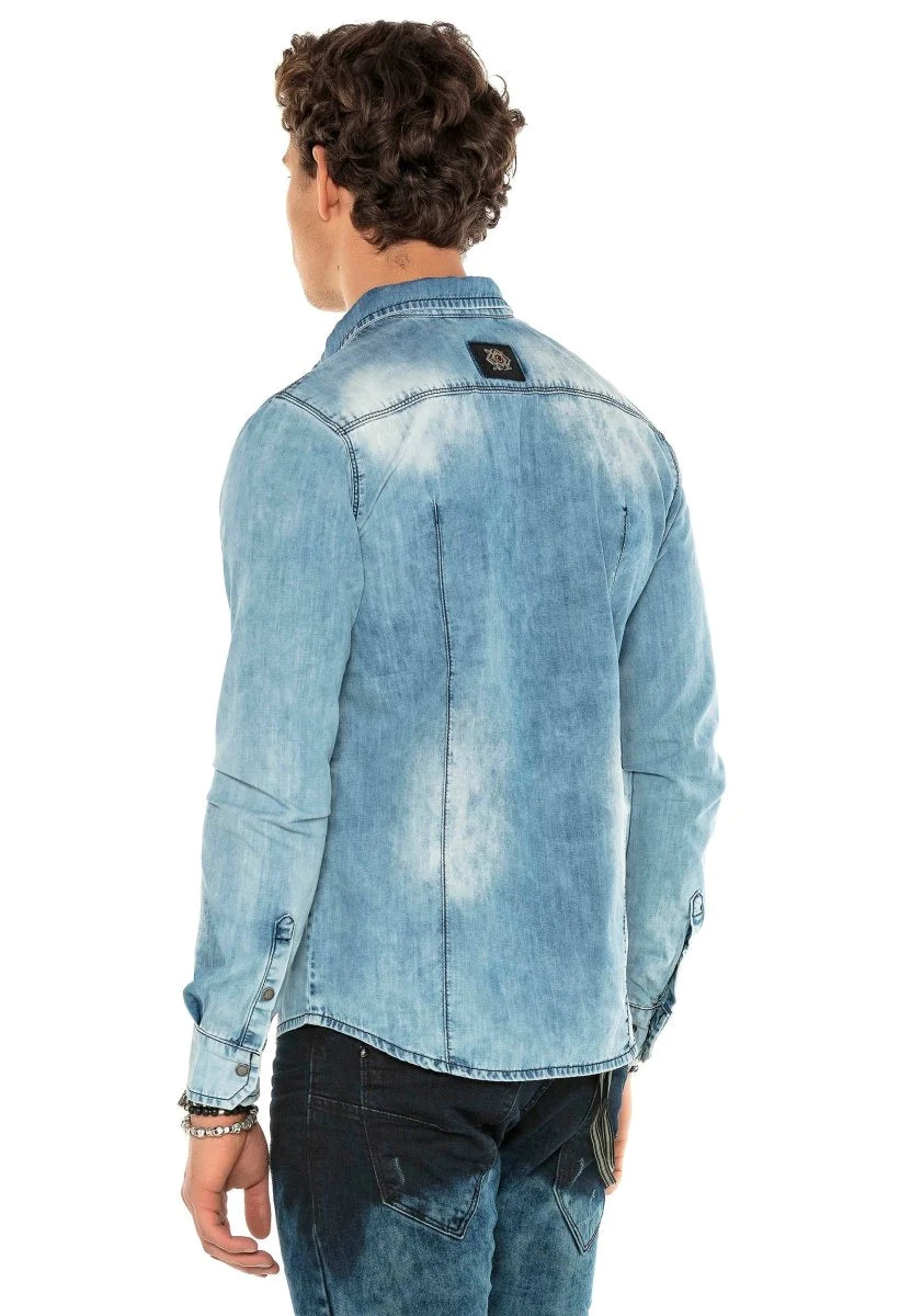 Cipo &amp; Baxx SAMUEL men's denim shirt CH165