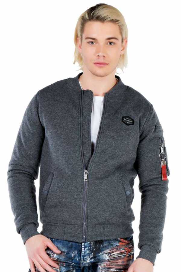 Cipo &amp; Baxx KIA Men's Jacket CJ151 Dgrey