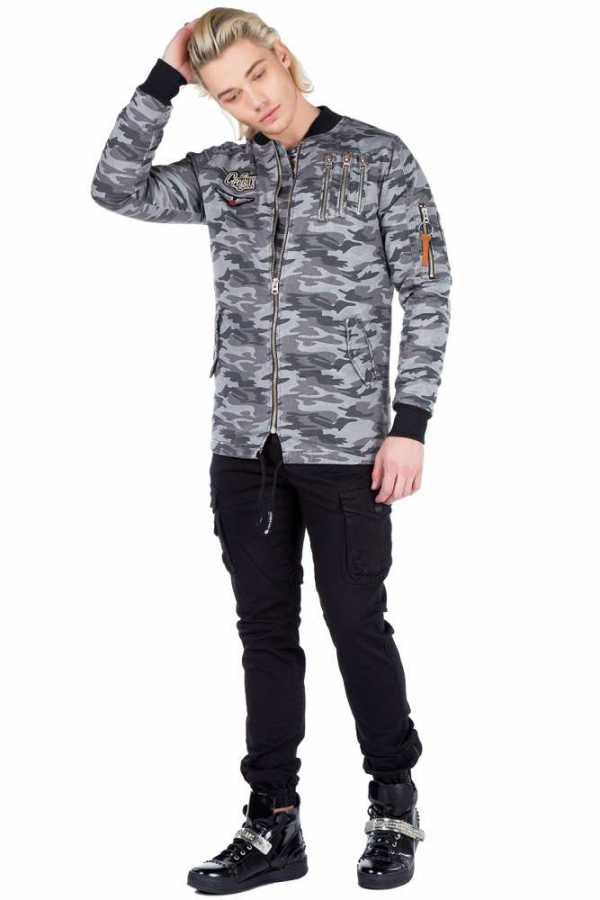 Cipo & Baxx CARTER Herren Jacke CJ153 grey