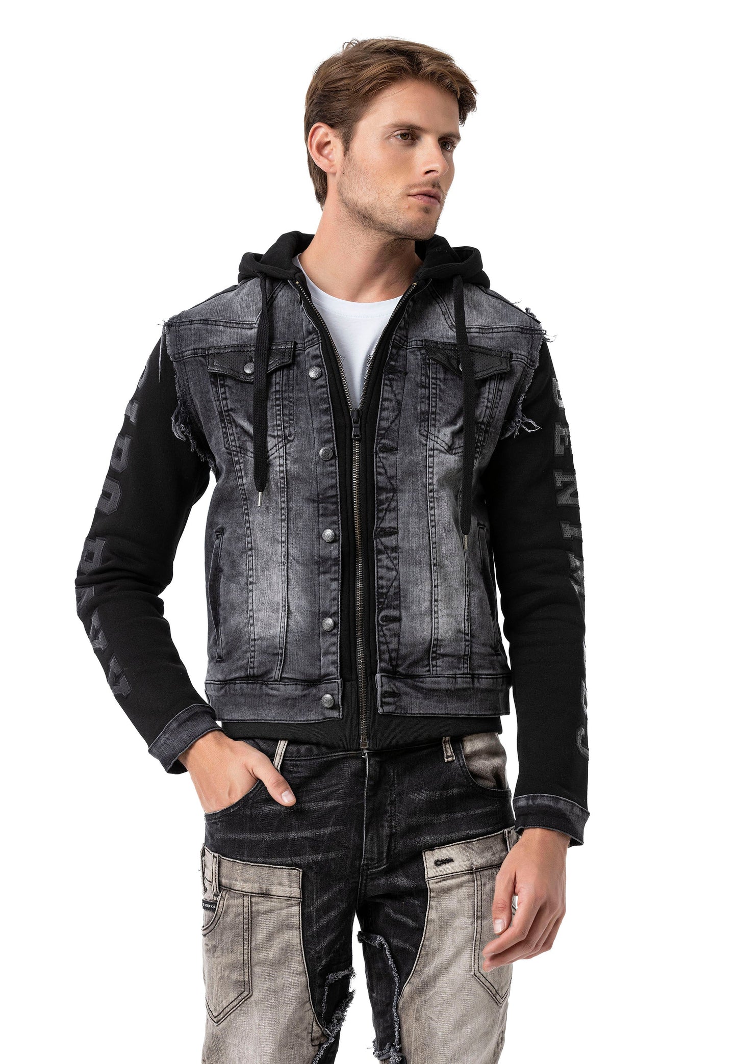 Cipo & Baxx BLACKPOOL Herren Jeans Jacke Weste Denim CJ155