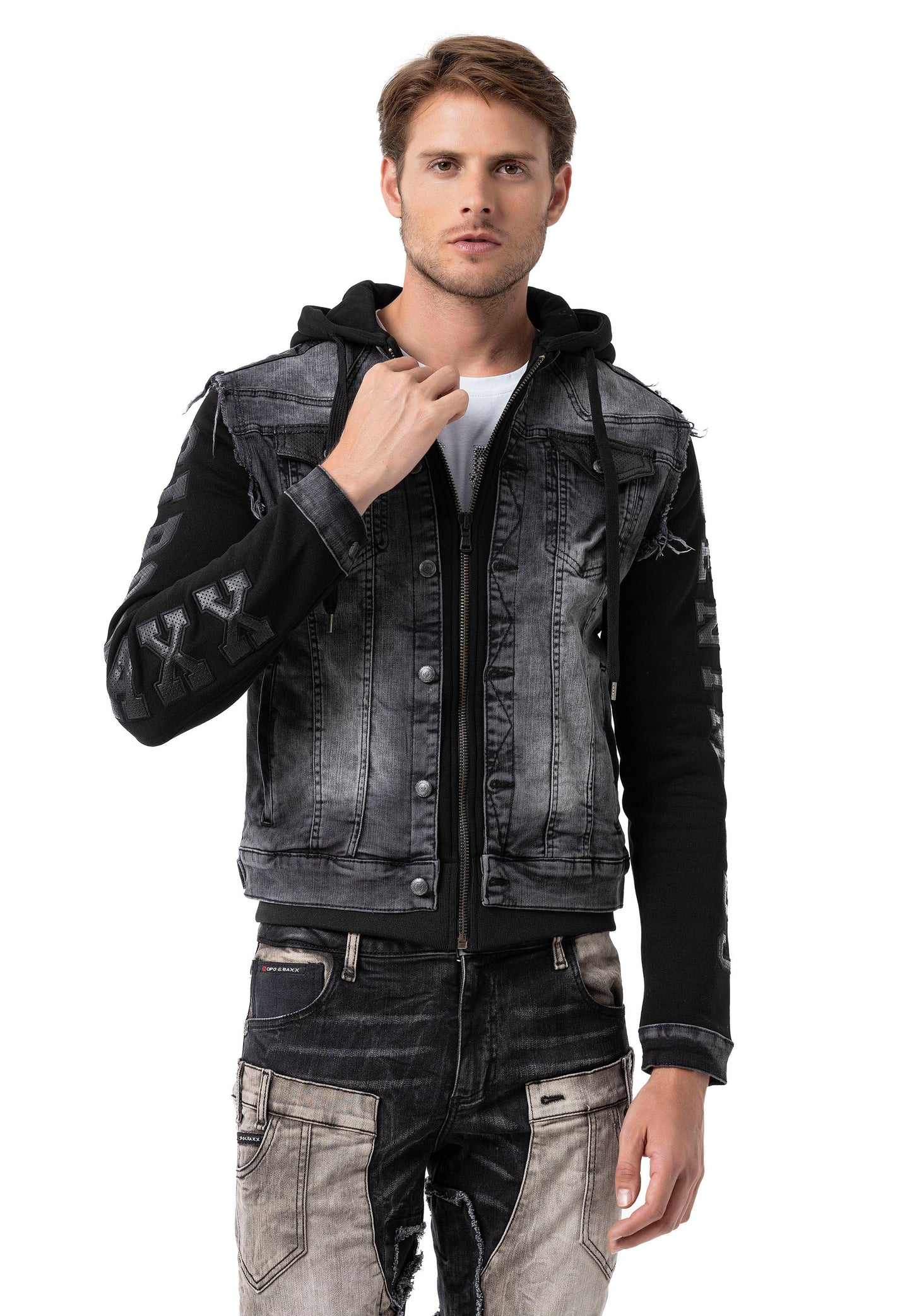 Cipo & Baxx BLACKPOOL Herren Jeans Jacke Weste Denim CJ155