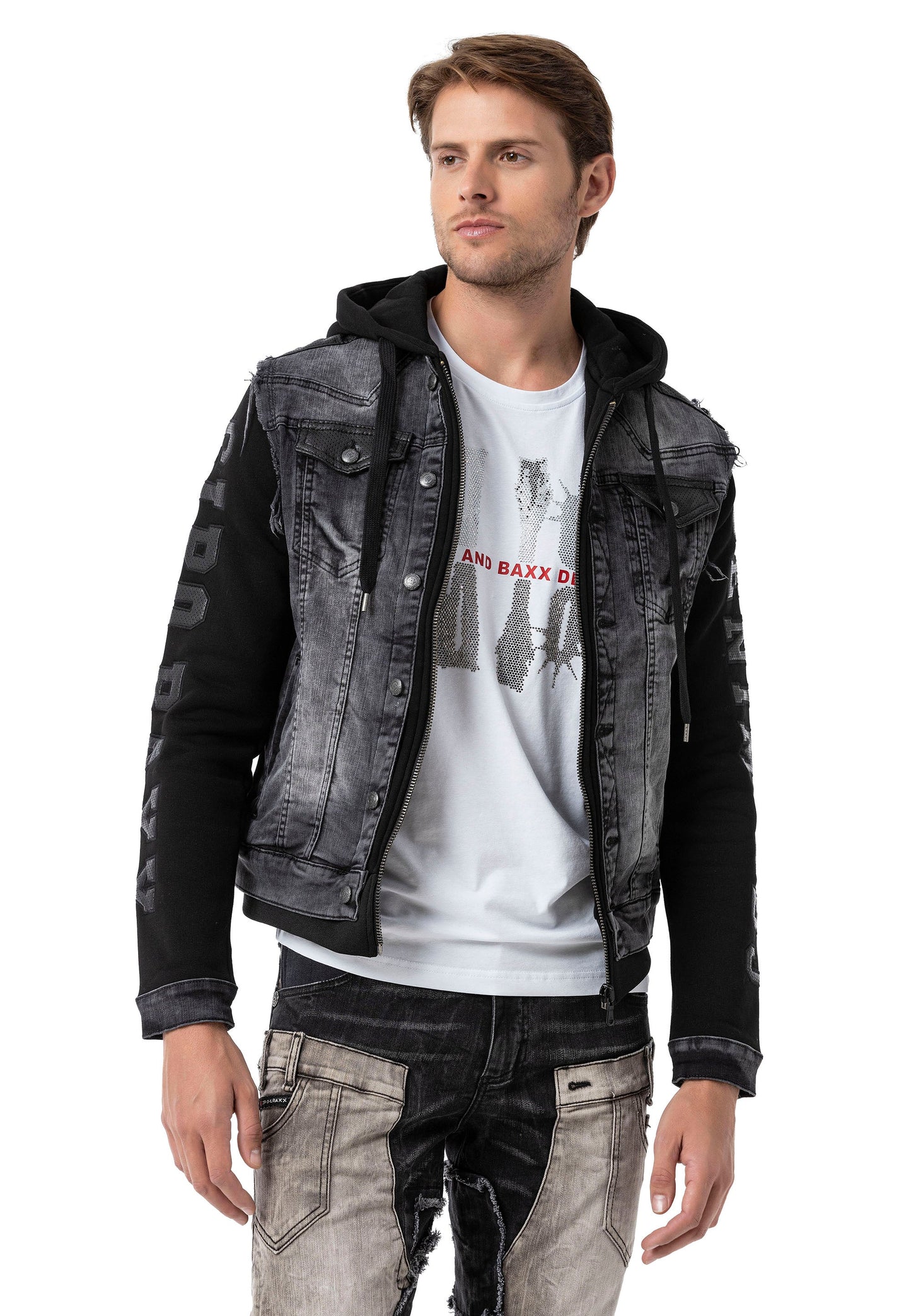 Cipo & Baxx BLACKPOOL Herren Jeans Jacke Weste Denim CJ155