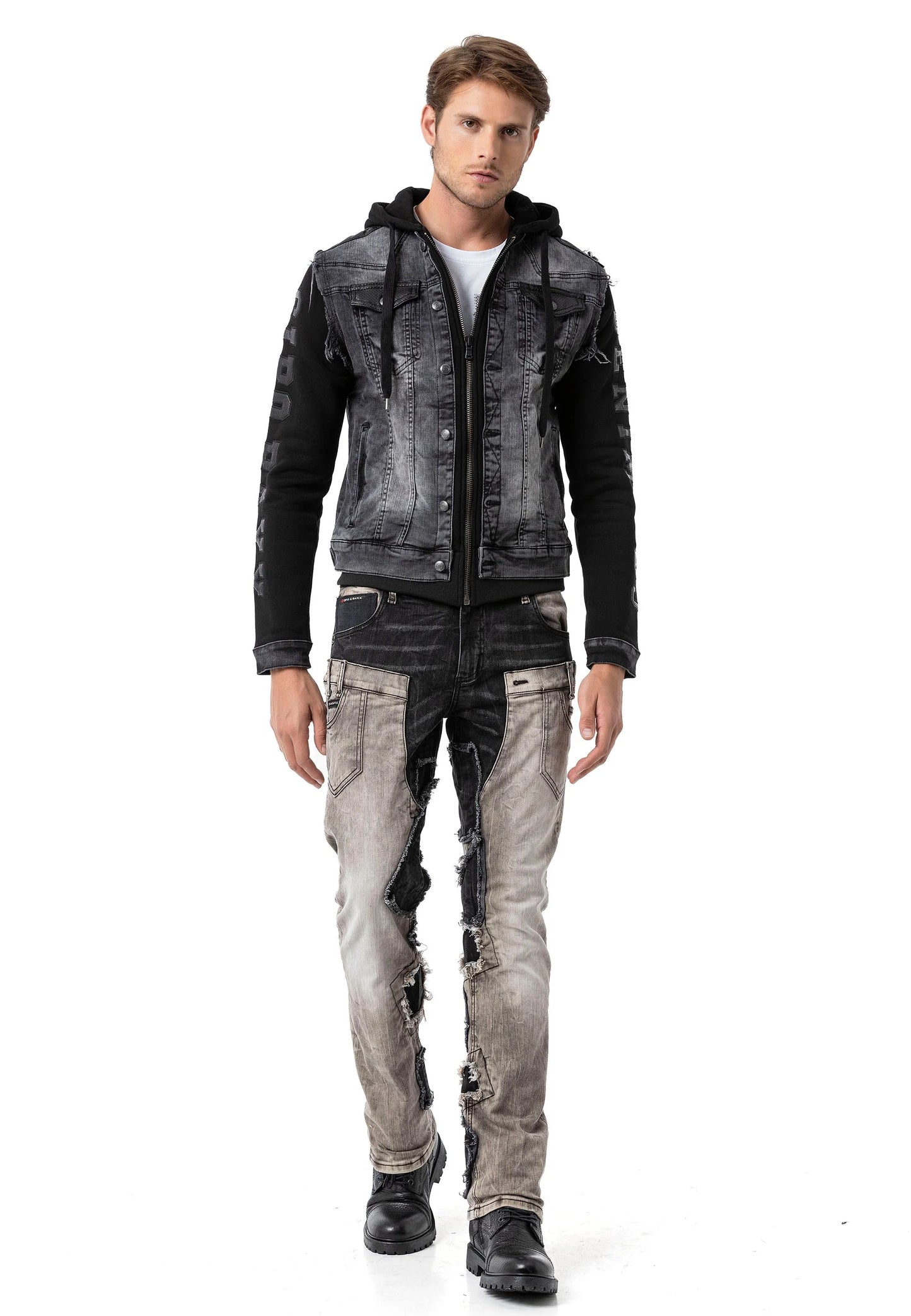 Cipo & Baxx BLACKPOOL Herren Jeans Jacke Weste Denim CJ155