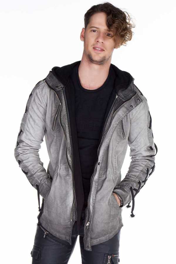 Cipo &amp; Baxx VECTOR Chaqueta vaquera estilo motero para hombre Denim CJ236