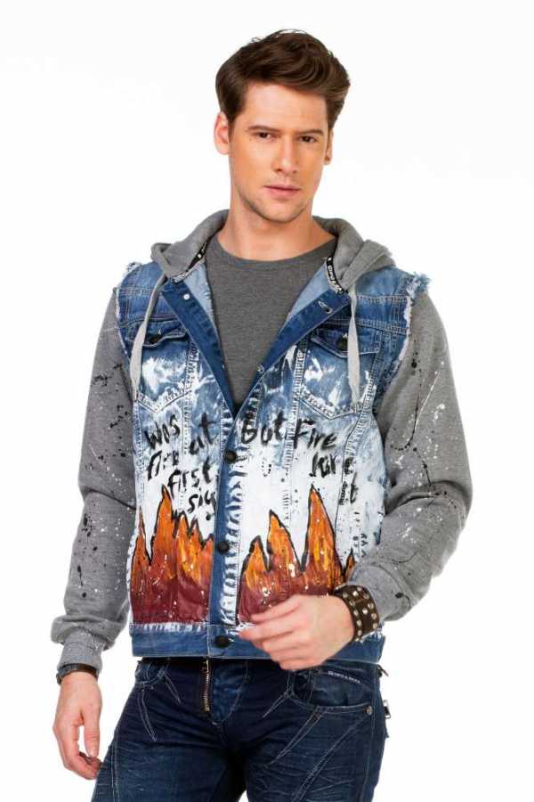 Cipo & Baxx FLAME Herren Jeans Jacke Denim CJ209