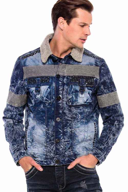 Cipo &amp; Baxx EVERETT Chaqueta vaquera para hombre Denim CJ245