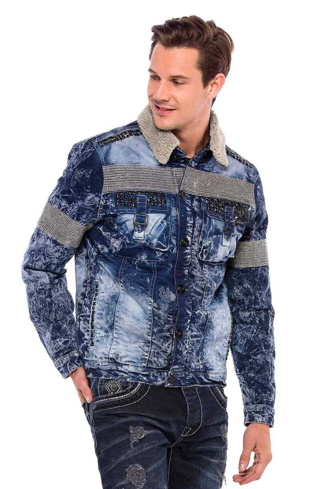 Cipo &amp; Baxx EVERETT Chaqueta vaquera para hombre Denim CJ245