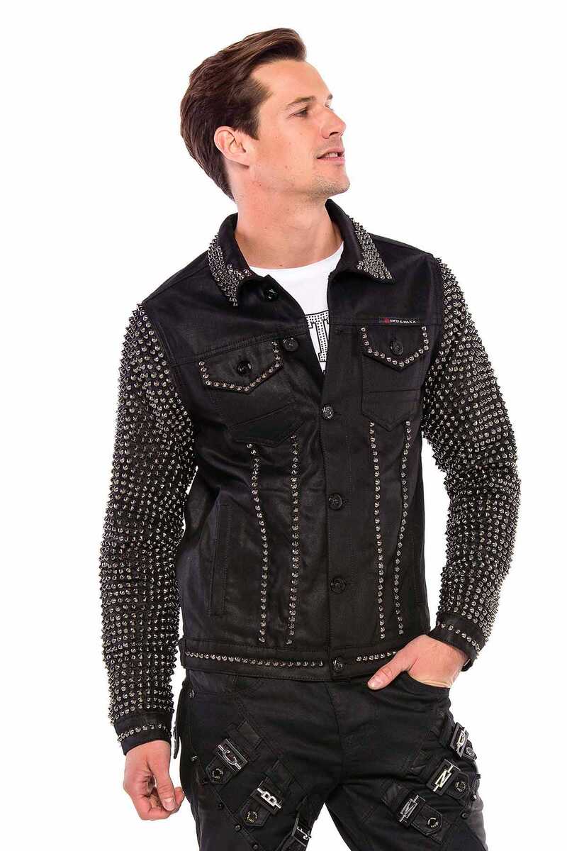 Cipo & Baxx JERMAINE Herren Biker Leder Jacke CJ249