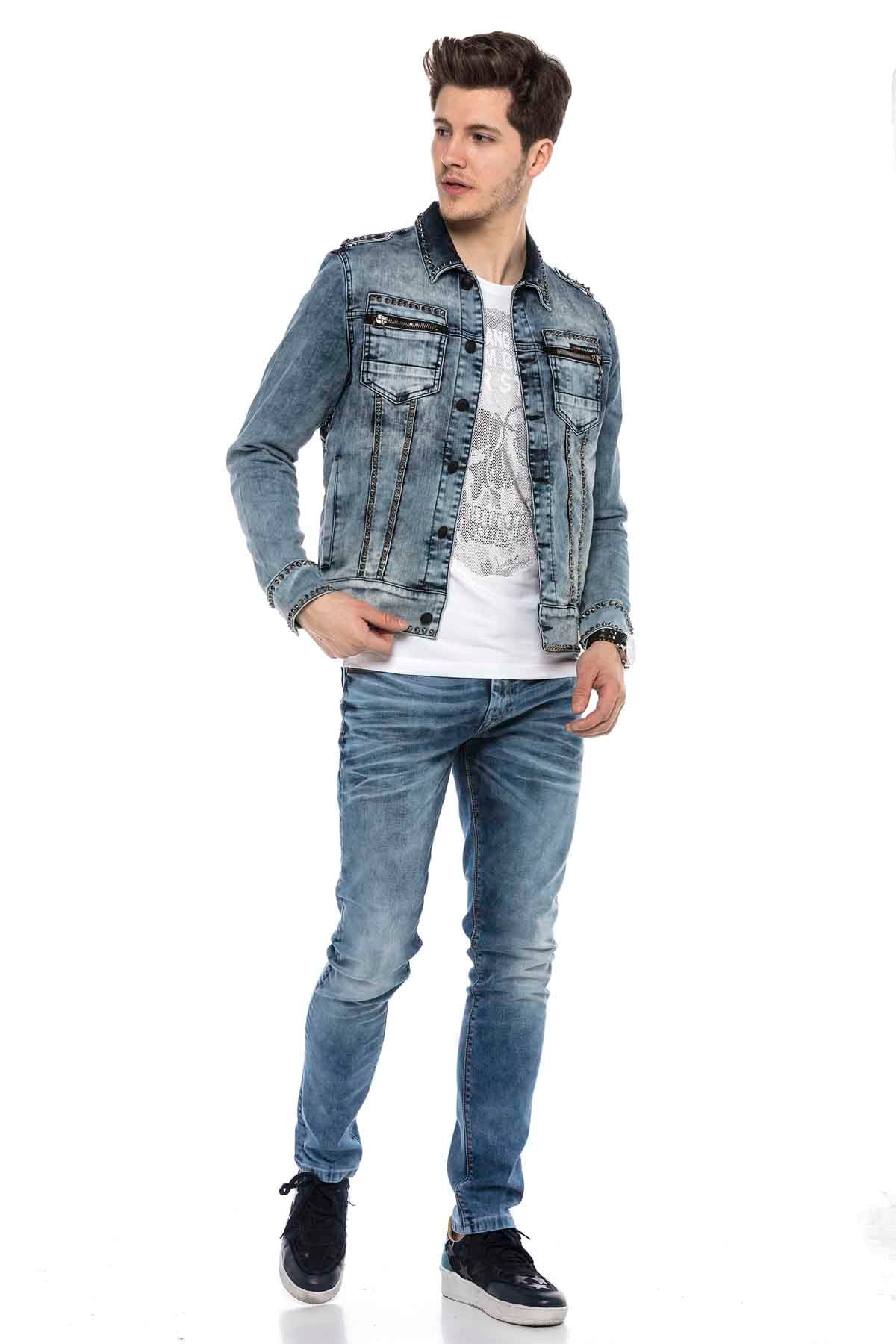 Cipo &amp; Baxx GOLDBERG Chaqueta vaquera para hombre Denim CJ265