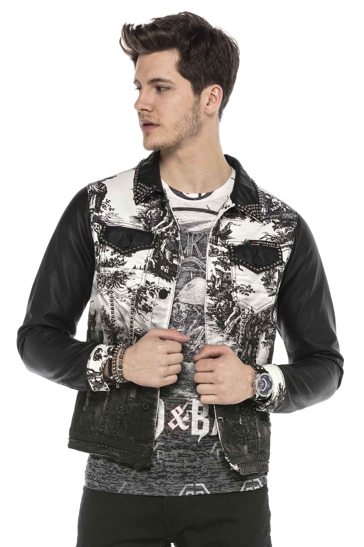 Cipo &amp; Baxx GOLDBERG Chaqueta vaquera para hombre Denim CJ265