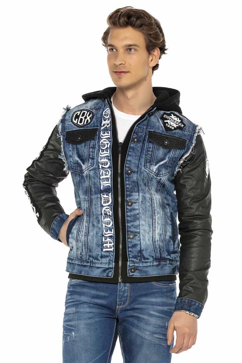 Cipo &amp; Baxx CLAN Men's Jeans Jacket Denim CJ255