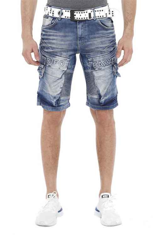 Cipo & Baxx CESAR Herren Kurze Jeans Denim CK189