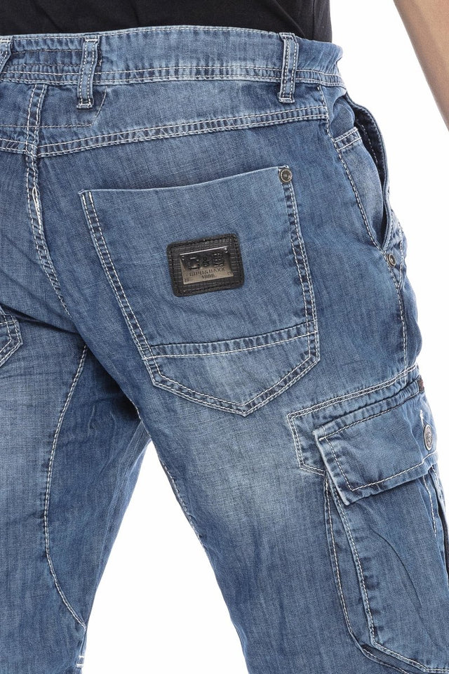 Cipo &amp; Baxx FARGO Vaqueros cortos para hombre Denim CK229