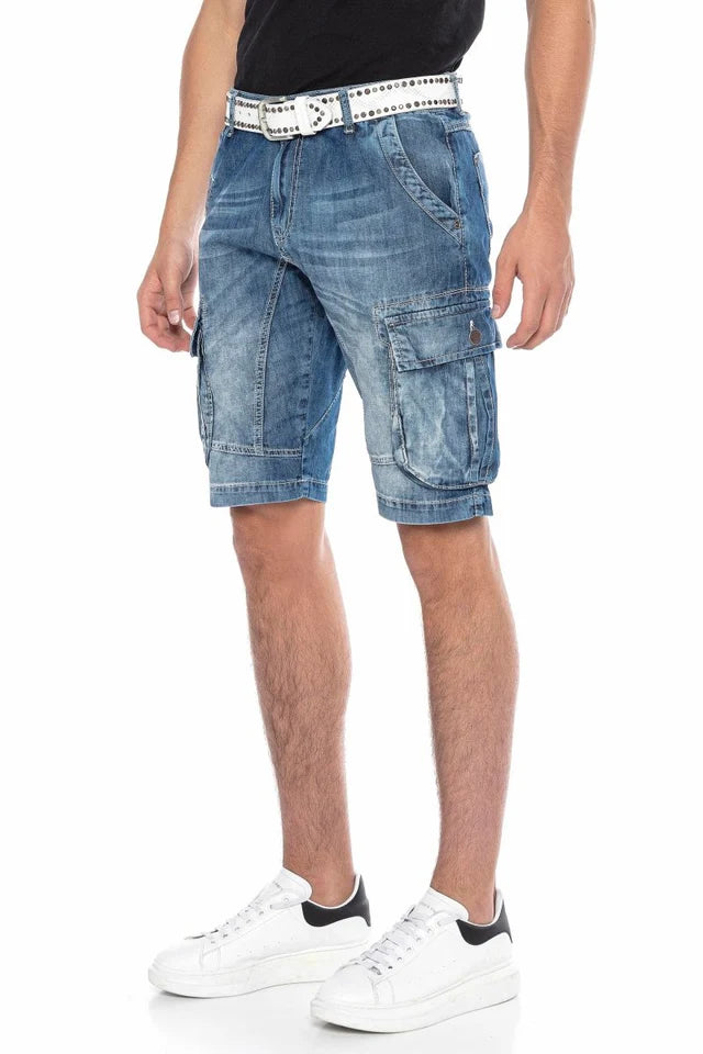 Cipo &amp; Baxx FARGO Men's Short Jeans Denim CK229