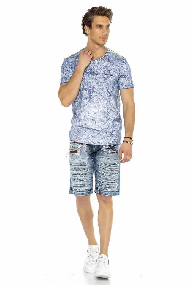 Cipo &amp; Baxx FARGO Men's Short Jeans Denim CK229