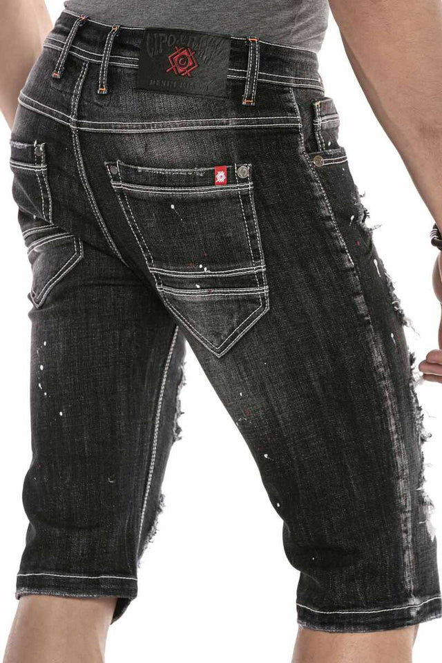 Cipo & Baxx KRILL Herren Kurze Jeans Denim CK241