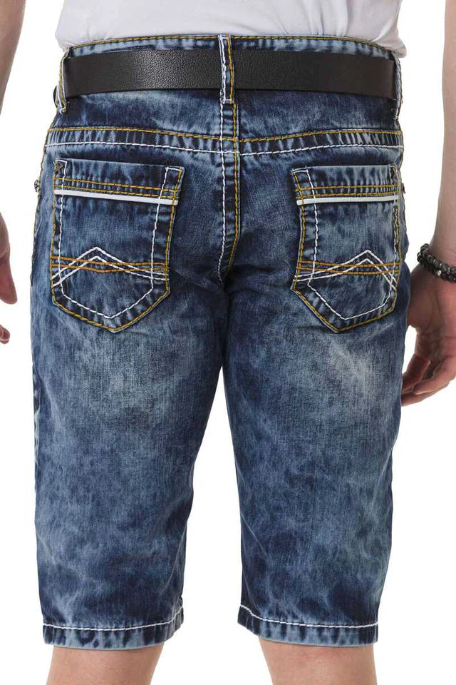 Cipo &amp; Baxx FINN Vaqueros cortos para hombre Denim CK268