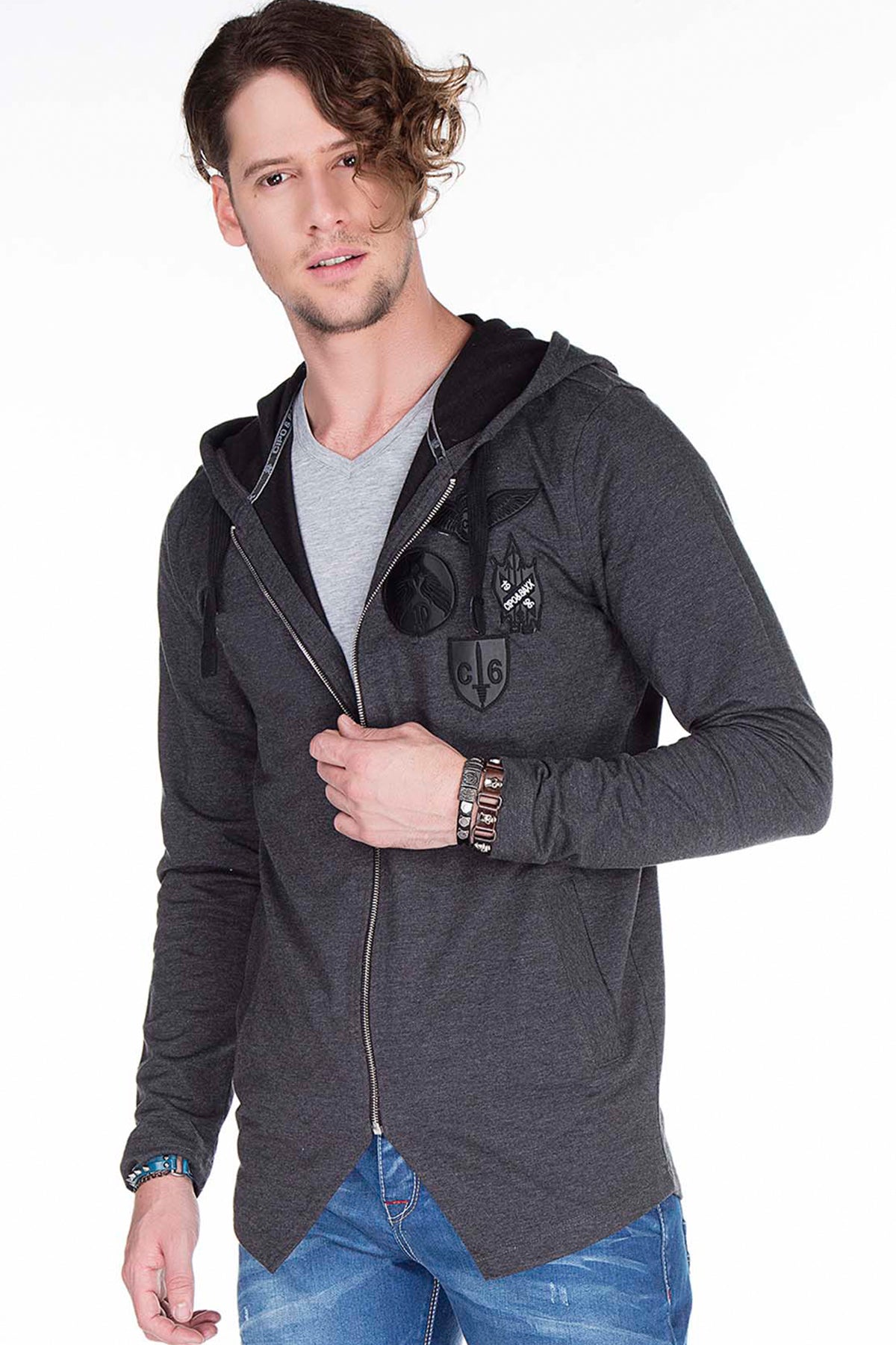 Cipo & Baxx BENOIT Herren Kapuzen Sweatshirtjacke CL238