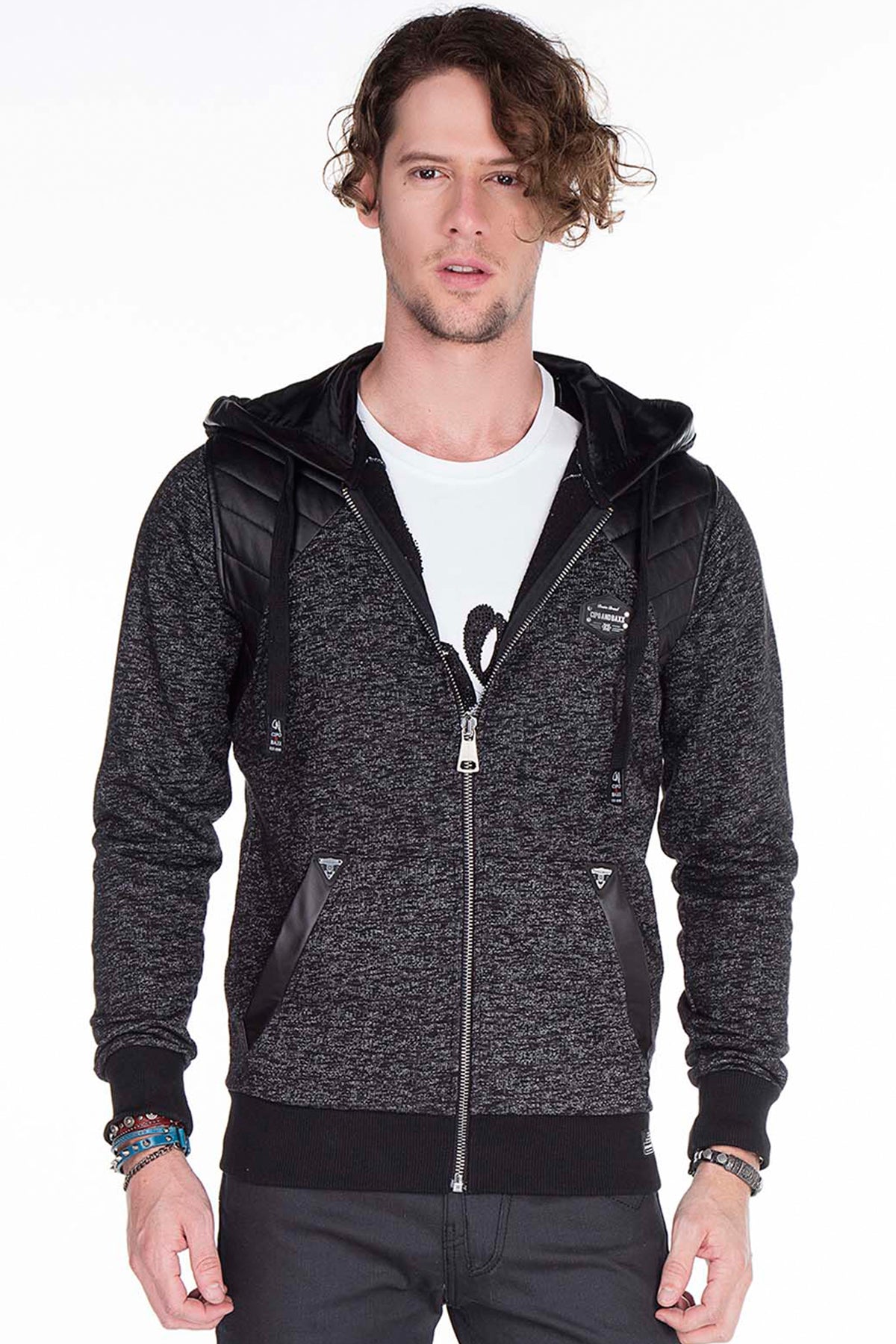 Cipo & Baxx ROGER Herren Kapuzen Sweatshirtjacke CL251