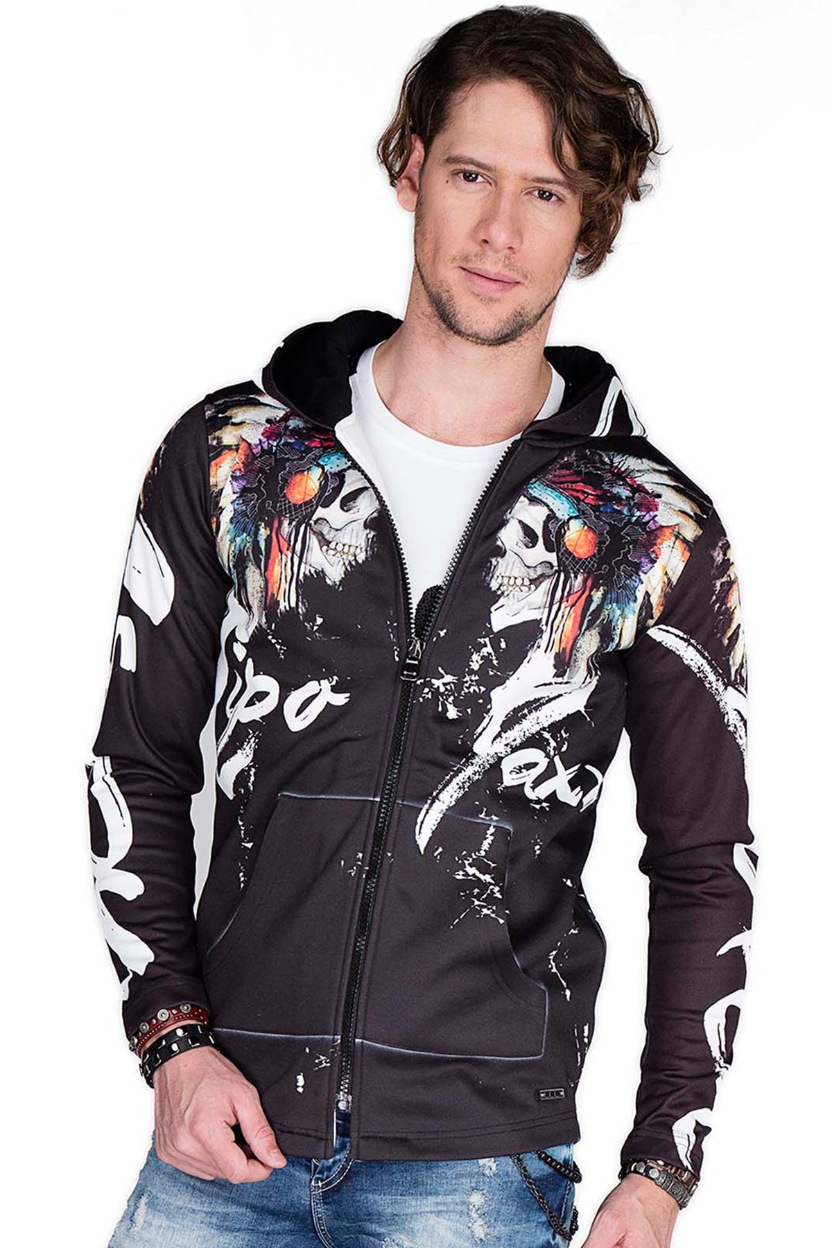 Cipo &amp; Baxx AMAURY men's hooded sweatshirt jacket CL263