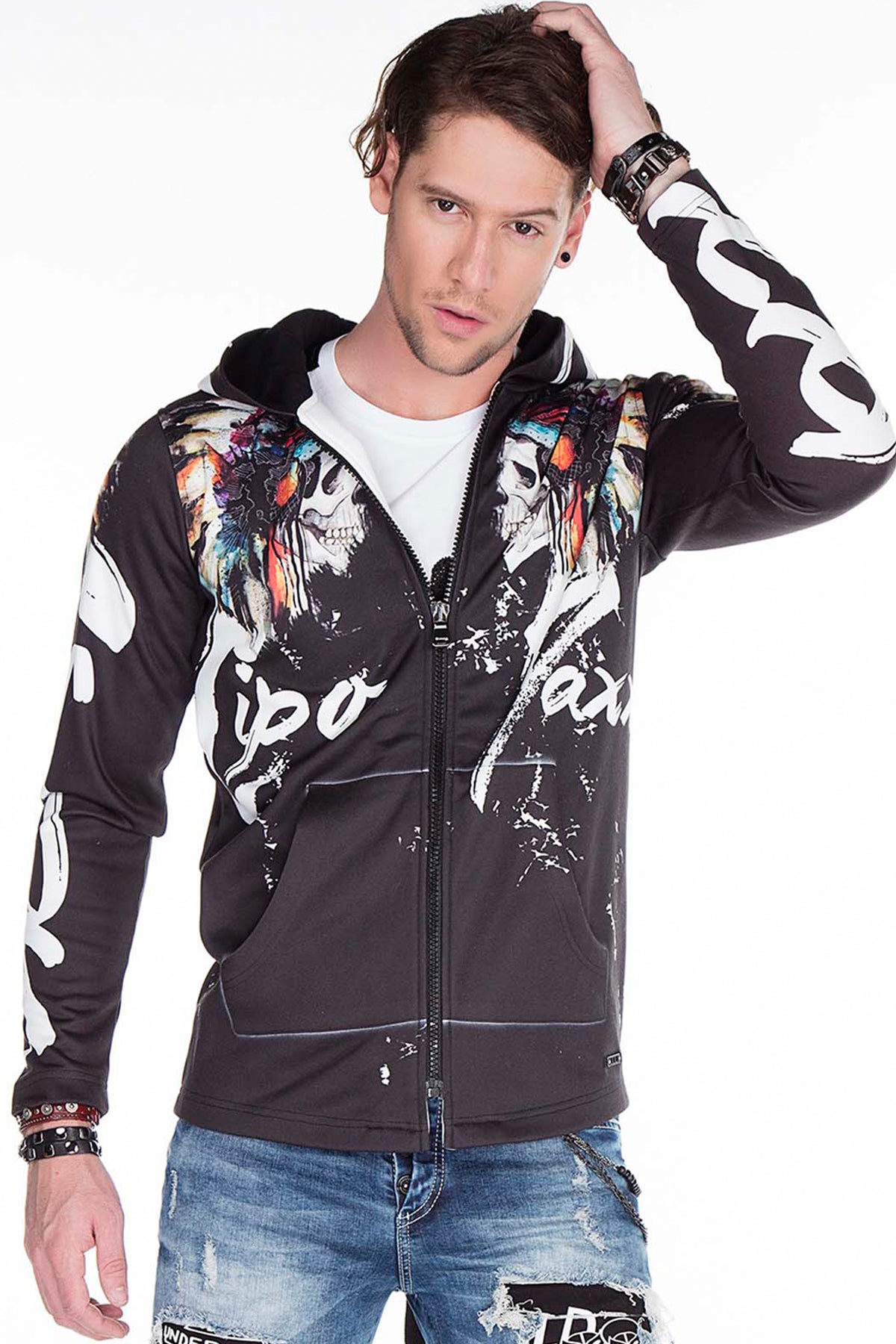 Cipo & Baxx AMAURY Herren Kapuzen Sweatshirtjacke CL263