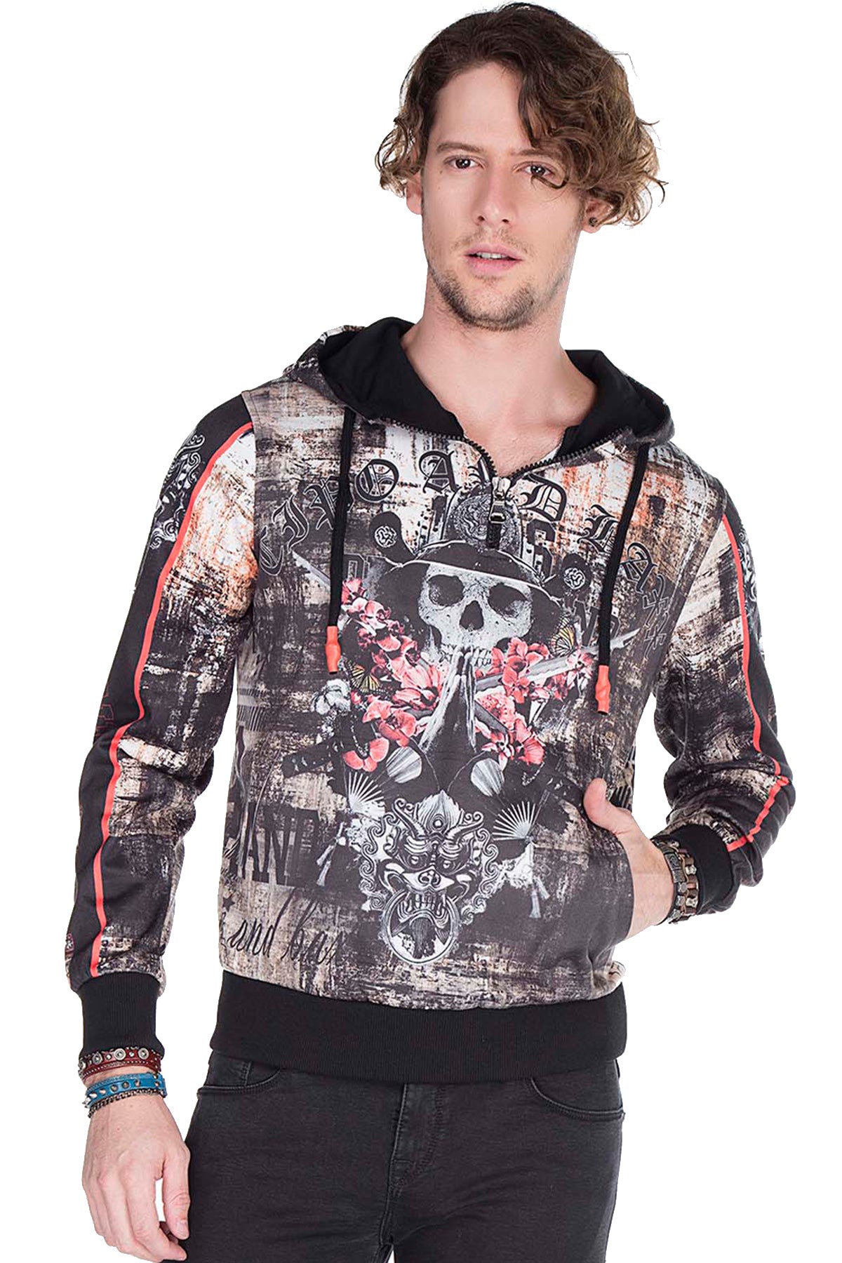 Sudadera con capucha de hombre Cipo &amp; Baxx GOLDFIELD CL459