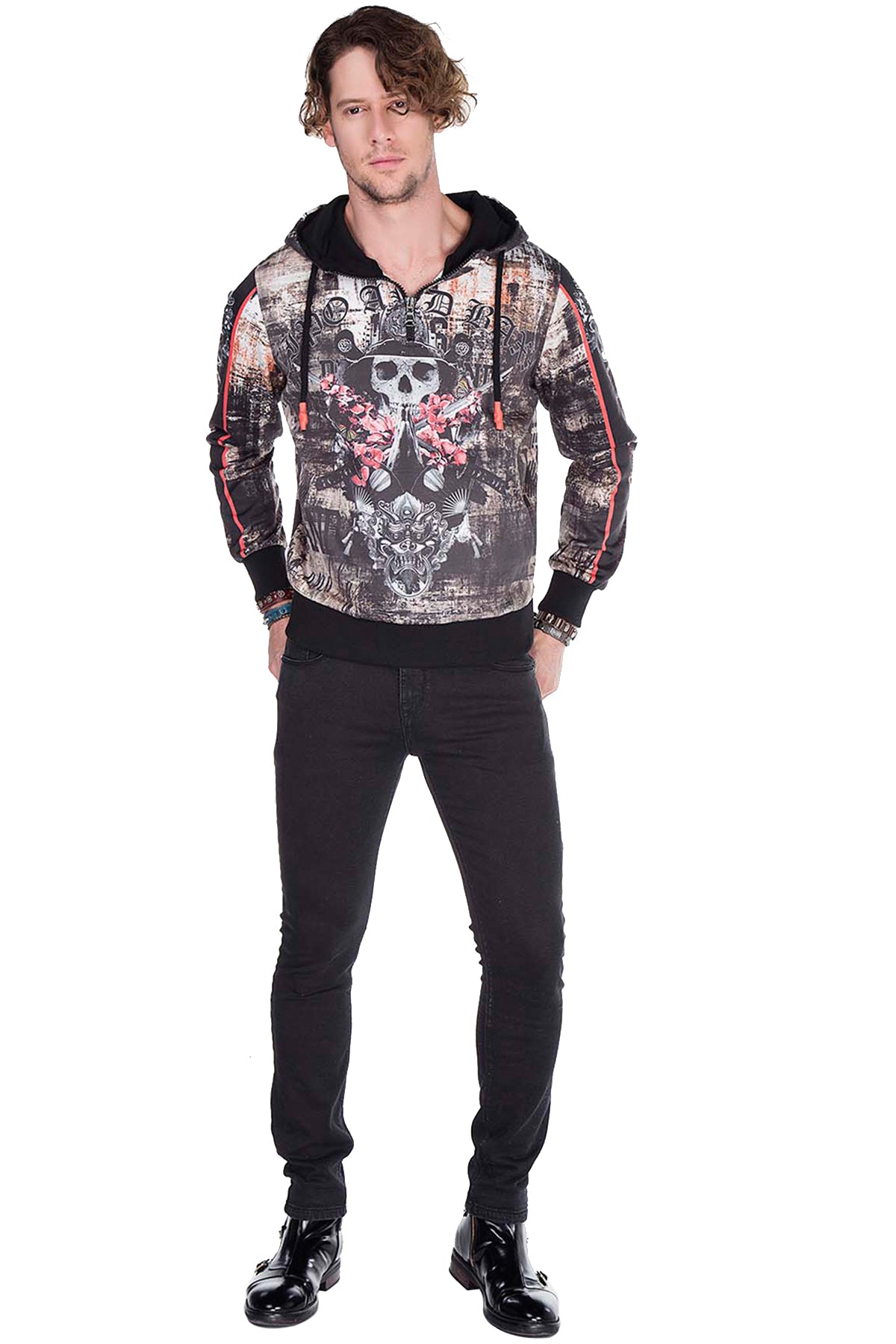 Sudadera con capucha de hombre Cipo &amp; Baxx GOLDFIELD CL459