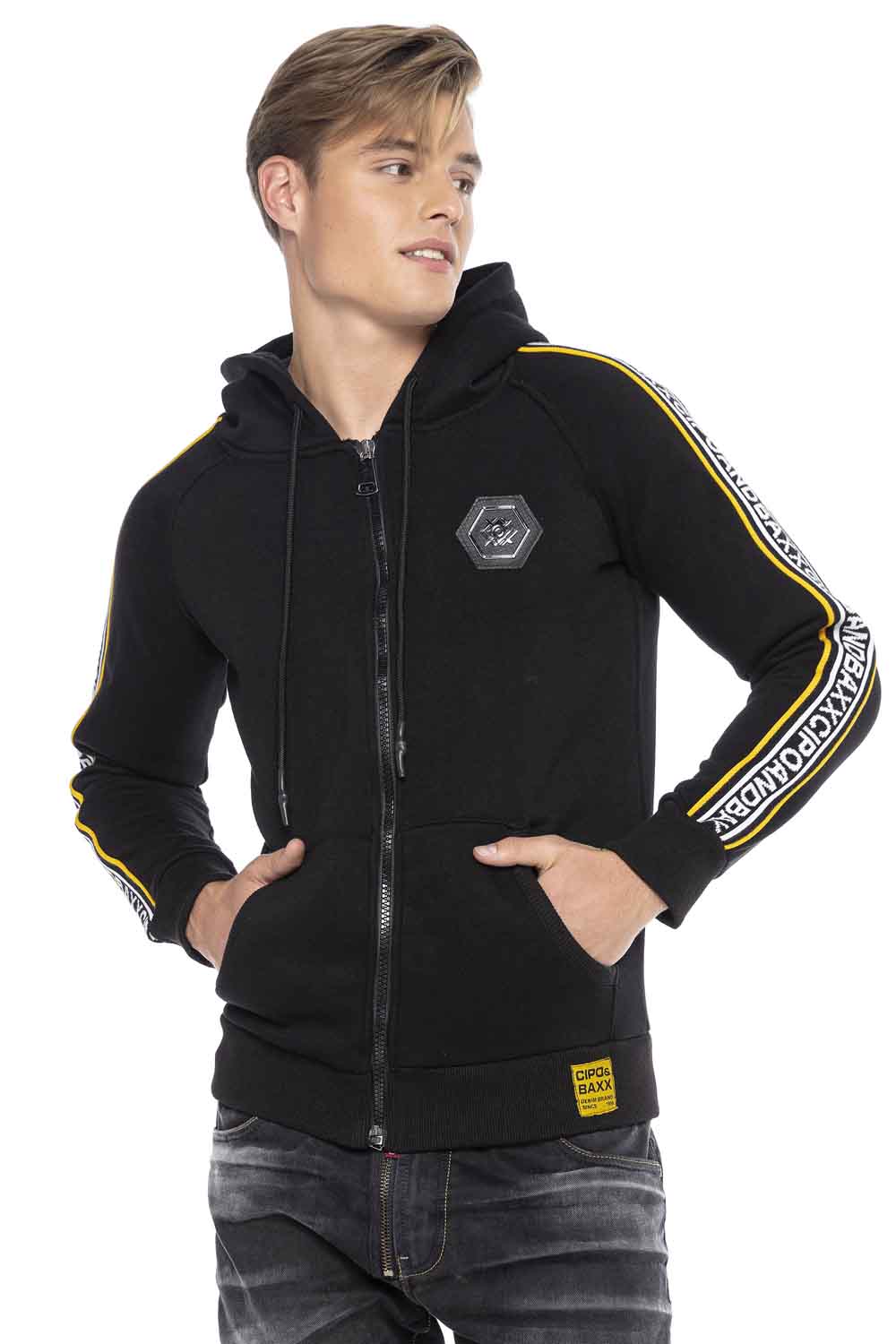 Sudadera con capucha de hombre Cipo &amp; Baxx GOLDFIELD CL459