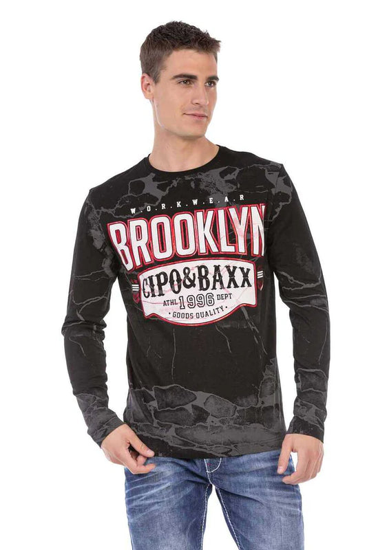 Cipo & Baxx BROOKLYN Herren Shirt black CL487