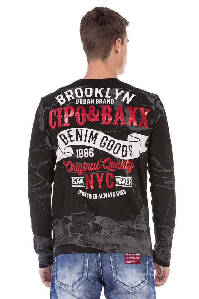 Cipo & Baxx BROOKLYN Herren Shirt black CL487