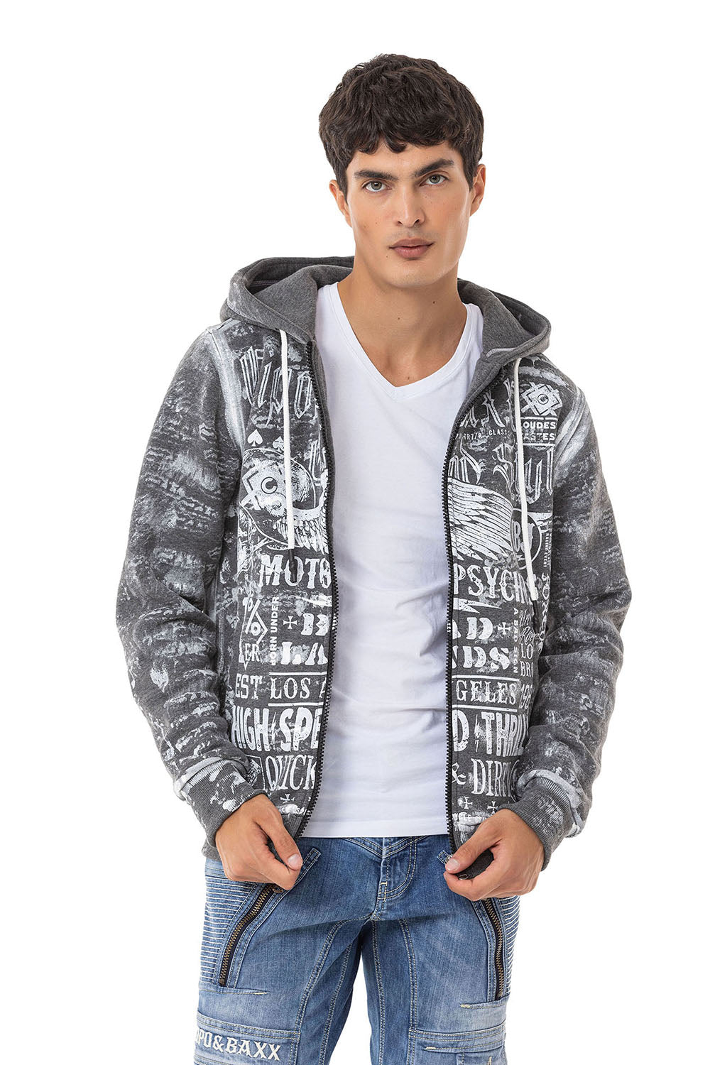 Sudadera con capucha de hombre Cipo &amp; Baxx ANTRA CL529