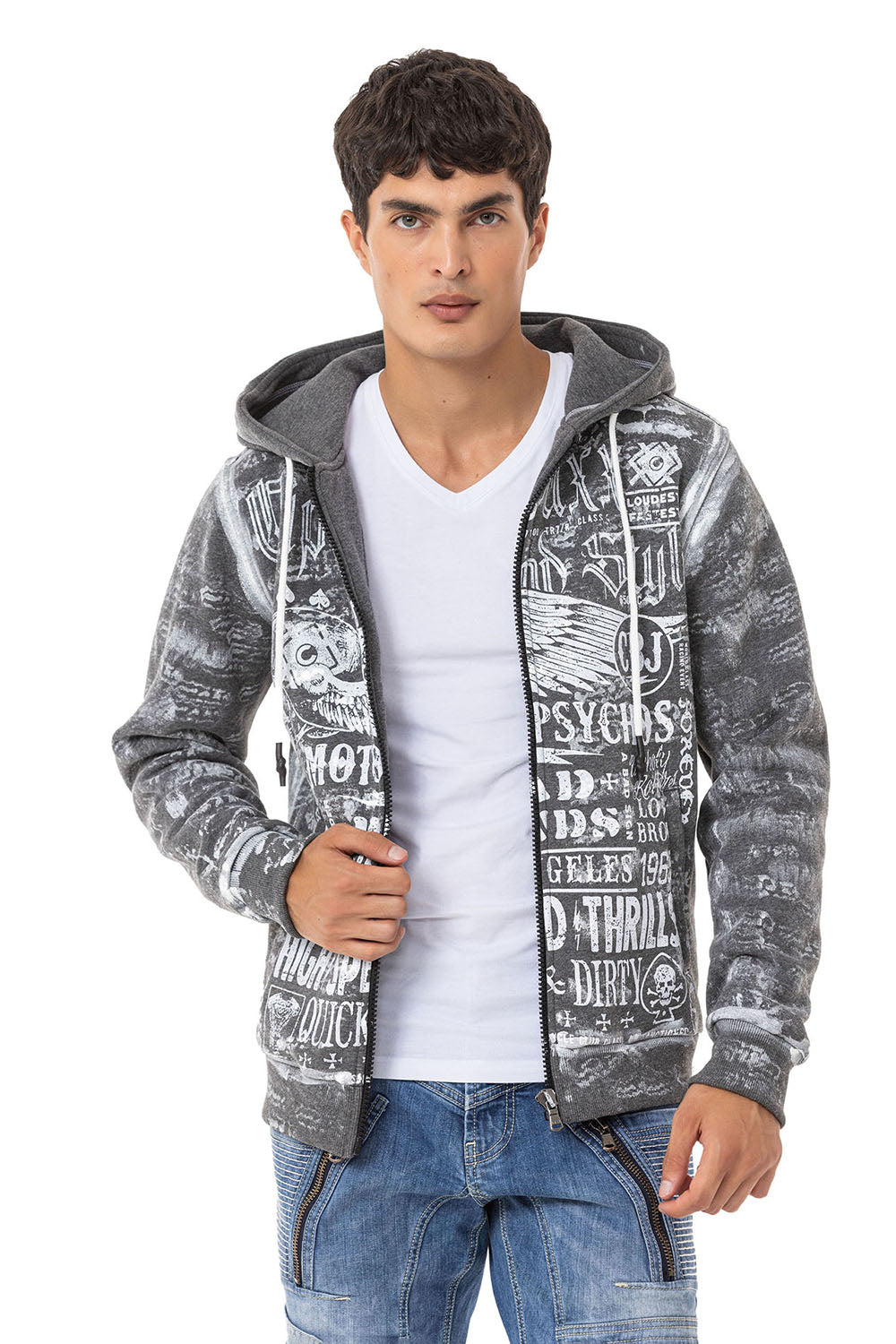 Sudadera con capucha de hombre Cipo &amp; Baxx ANTRA CL529