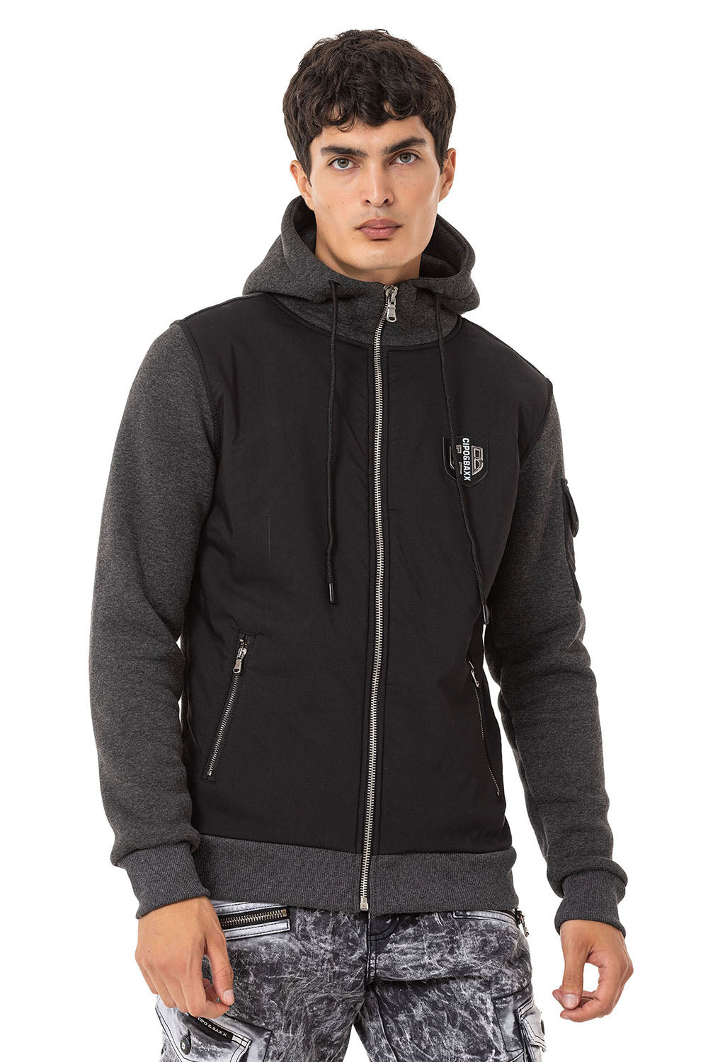 Sudadera con capucha de hombre Cipo &amp; Baxx ANTRA CL529