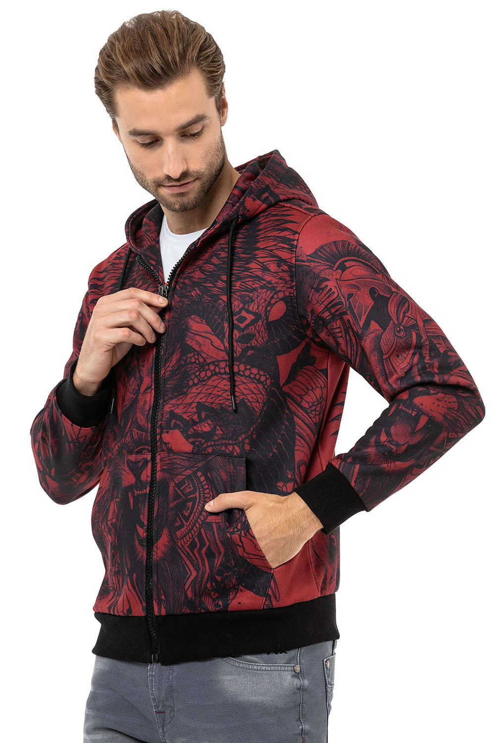 Sudadera con capucha de hombre Cipo &amp; Baxx ANTRA CL529