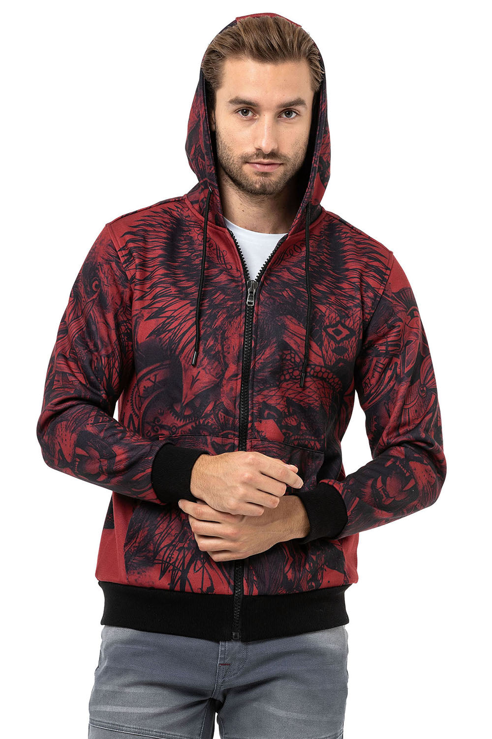 Sudadera con capucha de hombre Cipo &amp; Baxx ANTRA CL529