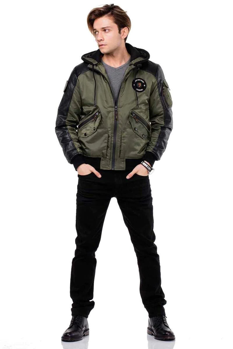 Cipo & Baxx KASAN Herren Bomberjacke Kapuze CM134