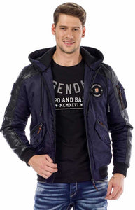 Cipo & Baxx PERM Herren Bomberjacke Kapuze CM134