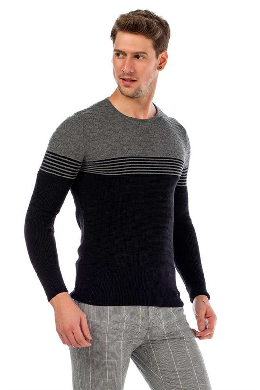 Cipo & Baxx DERBY Herren Pullover grey CP181