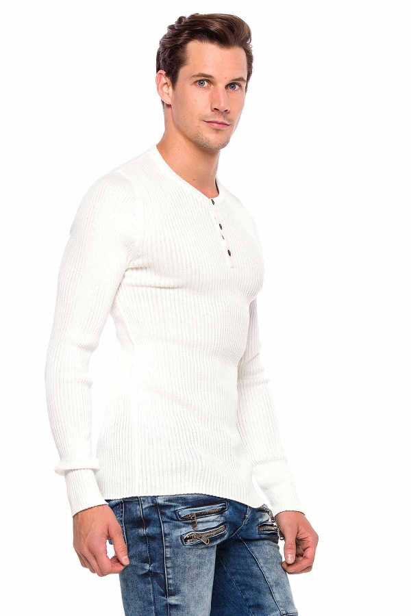 Cipo &amp; Baxx BANGOR men's sweater white CP193