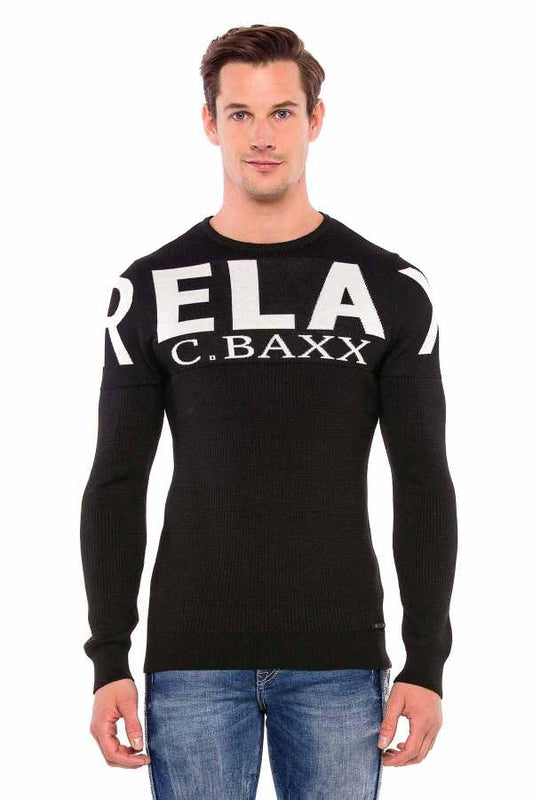 Cipo &amp; Baxx LUBLIN men's sweater black CP202