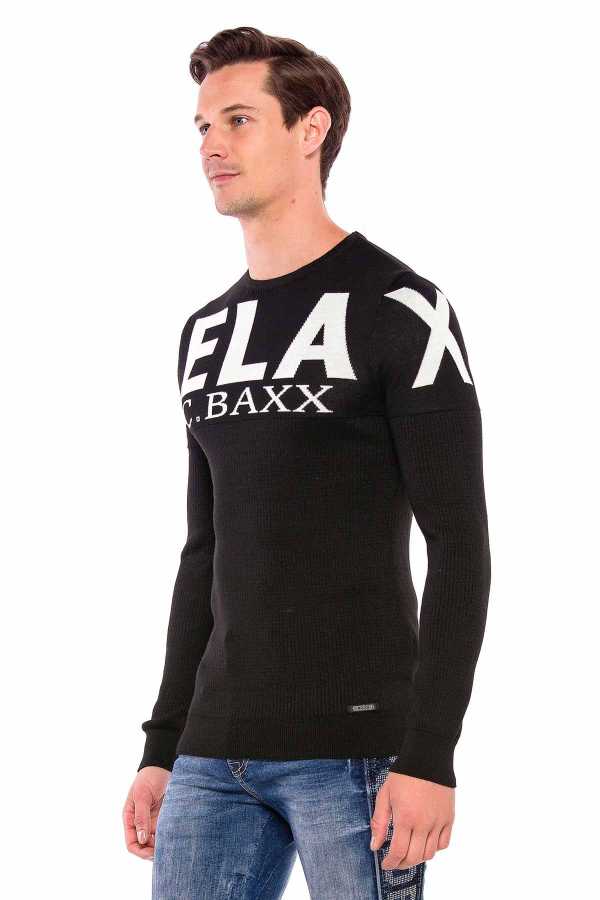 Cipo & Baxx LUBLIN Herren Pullover black CP202